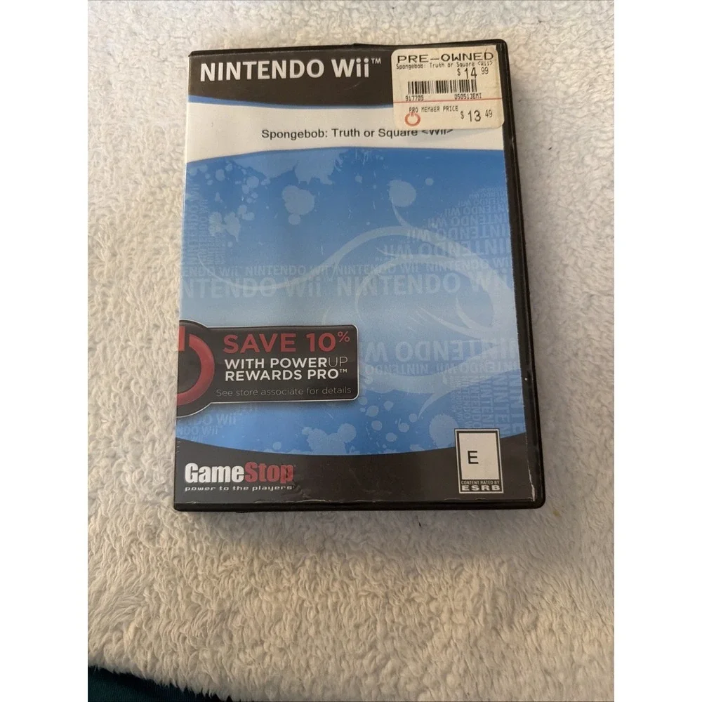 SpongeBob's Truth or Square Nintendo Wii 2009 DISC ONLY Video Game Nickelodeon
